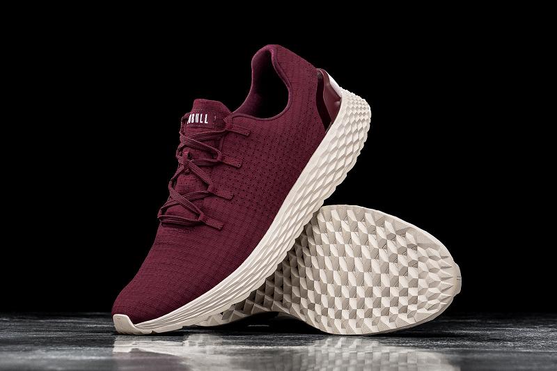 Women's Nobull Cabernet Ivory Ripstop Running Shoes Dark / Red | SG I2619L